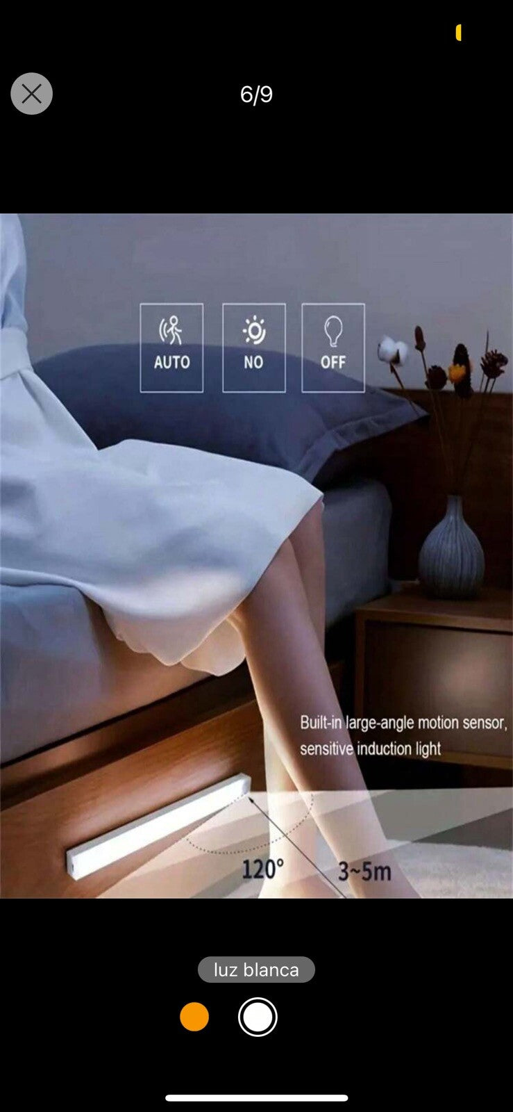 Luz LED con Sensor de Movimiento de Pared en Cualquier lugar del Hogar 50cm