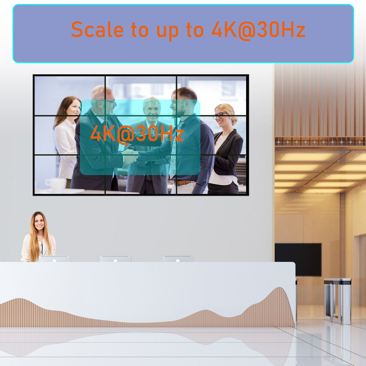 3X3 Video Wall Controller Processor 4K 30Hz DVI HDMI 1X9 Screen Splitter 13 Mode