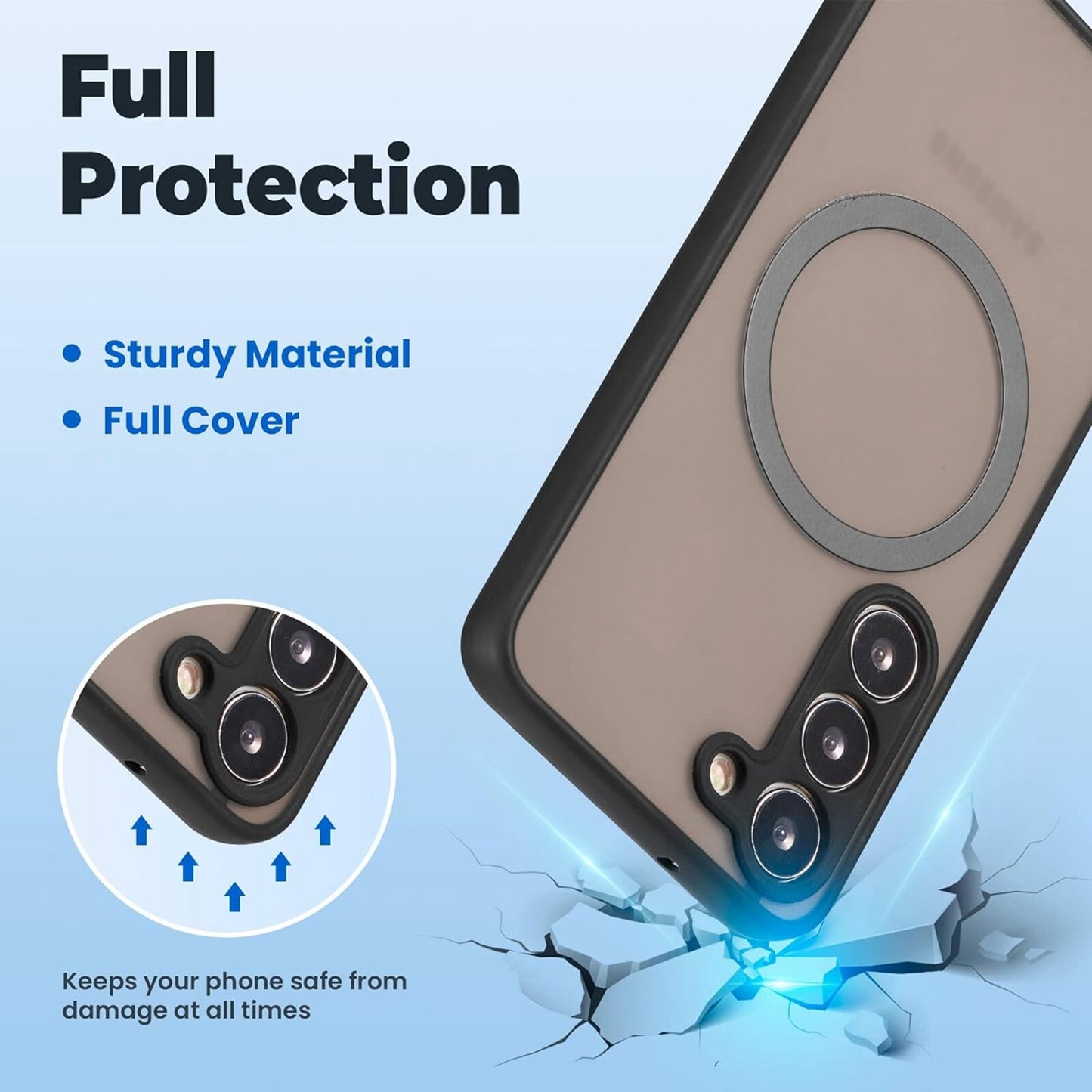 For Samsung Galaxy S25Ultra S24FE S23 Case Mag Safe Magnetic Frosted Phone Cover