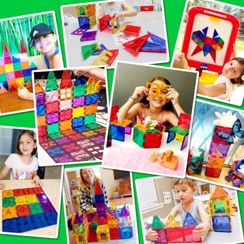IGIVI Magnetic Tiles Kids Toys, STEM Building Blocks - GREAT GIFT