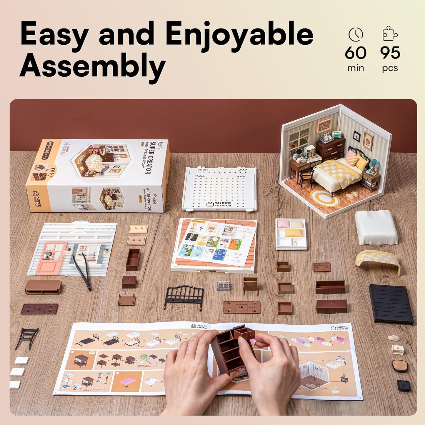 Rolife 1:24 Miniature Dollhouse Super Creator Plastic Building Teens Xmas Gift