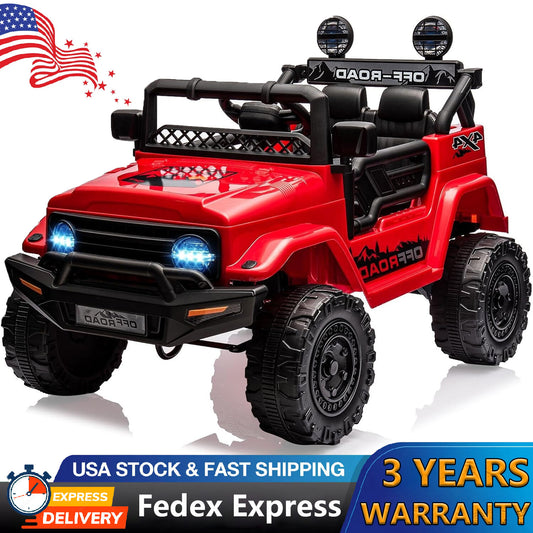 Kids Ride On Truck Car 12V Electric Vehicles Car w/Remote LED Light Music Gift