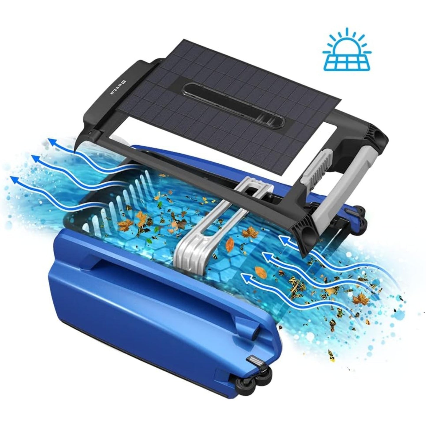 Solar Powered Automatic Robotic Pool Surface Skimmer Cleaner