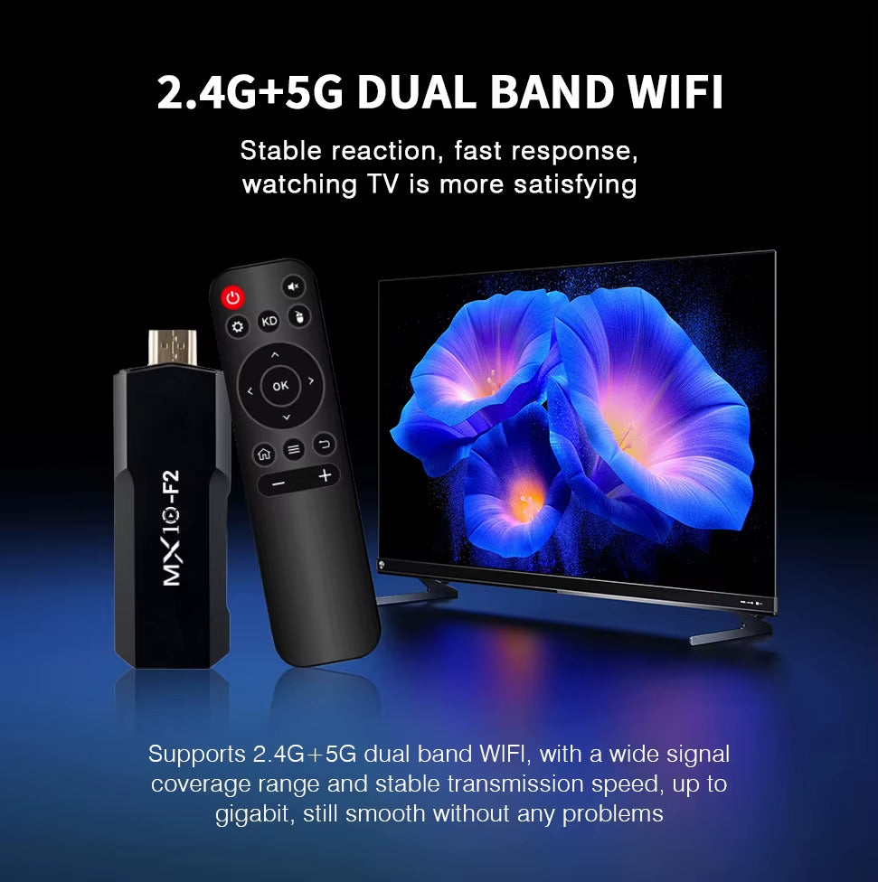 Android 13 Smart TV Stick 4K RK3228A Quad-Core TV Box 2.4G 5G Wifi Dual Frequenc