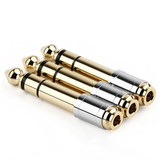 3pcs 6.35mm To 3.5mm Converters 1/4" Male 1/8" Female Jack Headphone Adapter