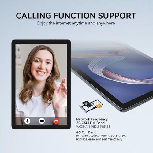 Android 14 Tablet 4G Cellular 14GB RAM(8+6 Virtual)+128GB ROM+1TB, 2024 Newest