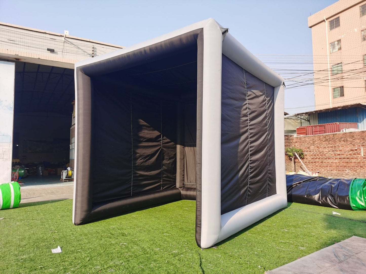 10x9x9ft Oxford Inflatable Golf Practice Swing Simulator Net Cage Tent