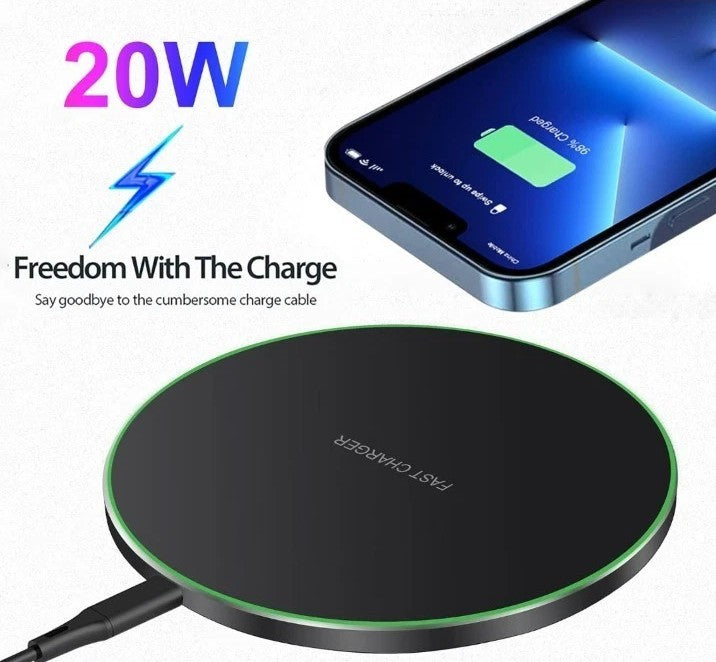 20W Wireless Charger Fast Charging Pad Mat For iPhone 16 Pro Max 15 14 13 12 XS