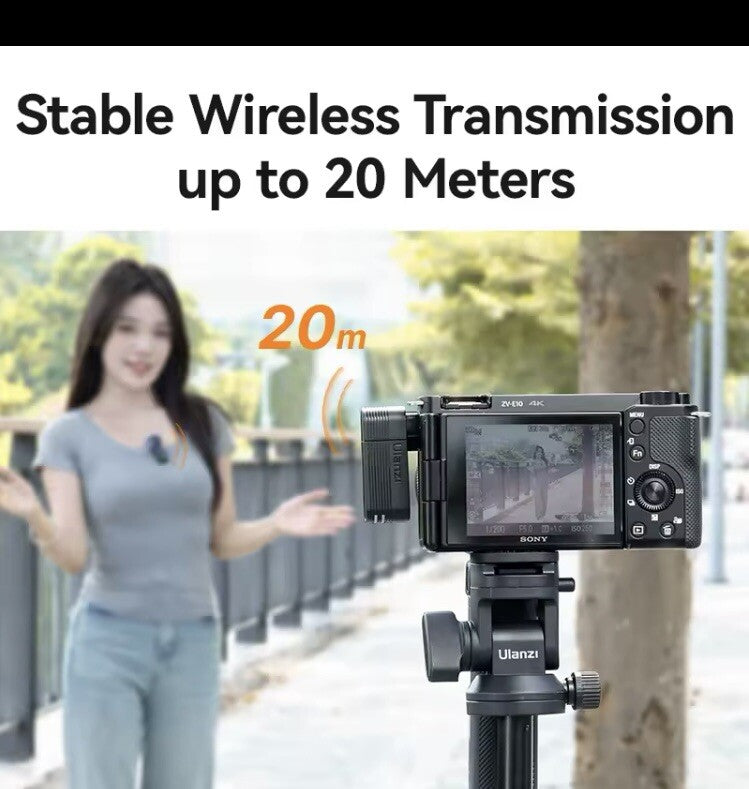 A100 Wireless Microphone Lavalier Lapel MIC for iPhone 16 15 17 Pro & pro max