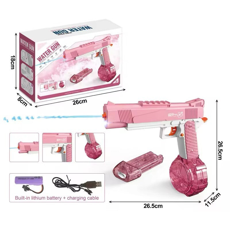 Continuous Fire Electric Water Gun Adult Kids Rechargeable Squirt Gun