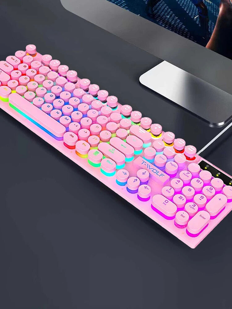 Shadow Mechanical Feeling, Keyboard, Desktop Computer Lluminated Wired Keyboard