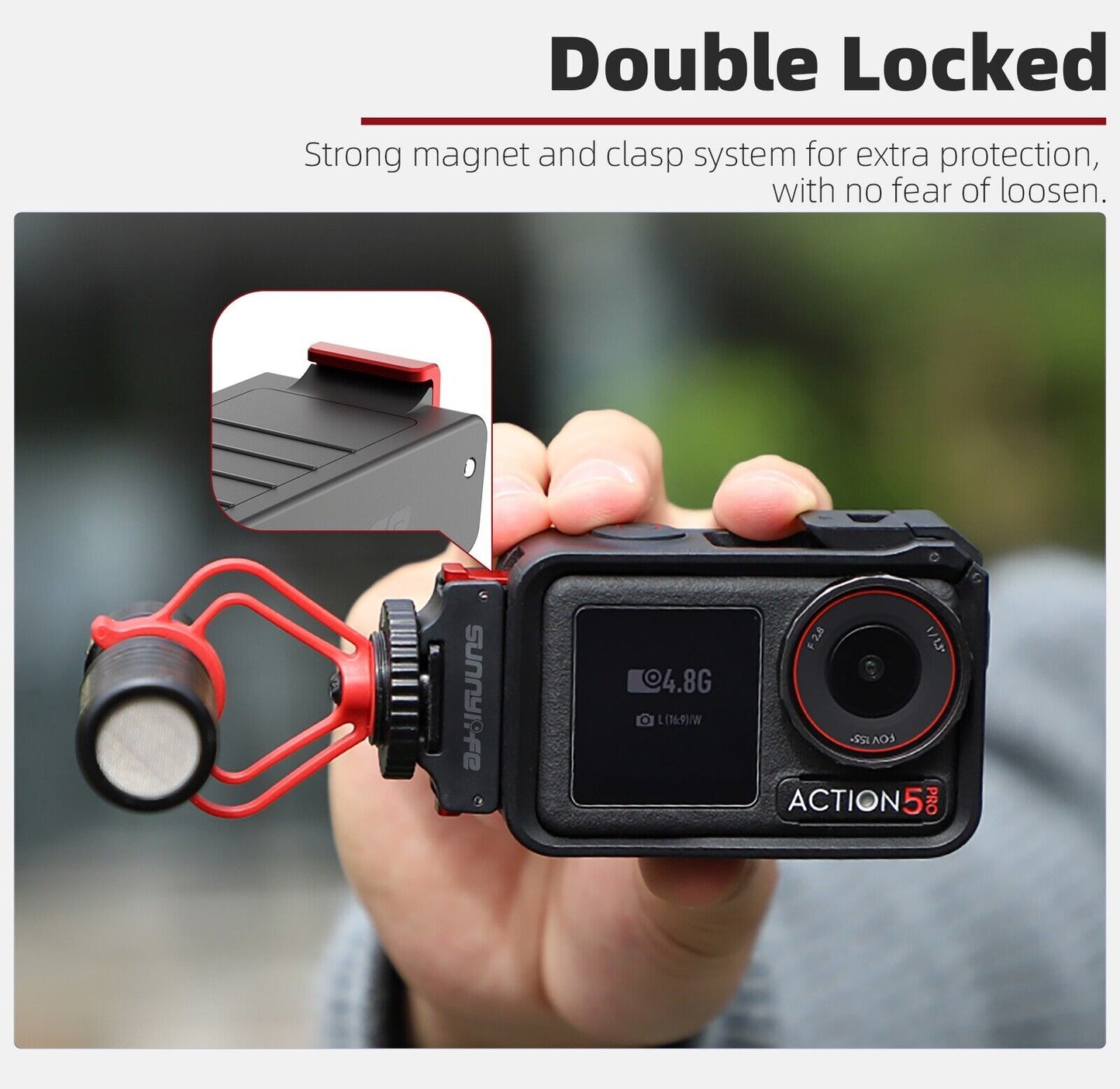 Magnetic Quick-Release Cold Shoe Adapter for DJI OSMO ACTION 5 PRO/4/3 Portable