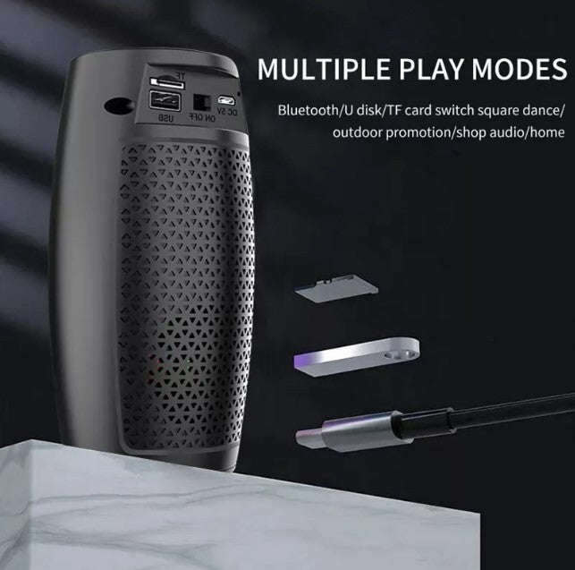 Bluetooth 5.0 Speaker Wireless Portable FM Radio LED Light Show USA