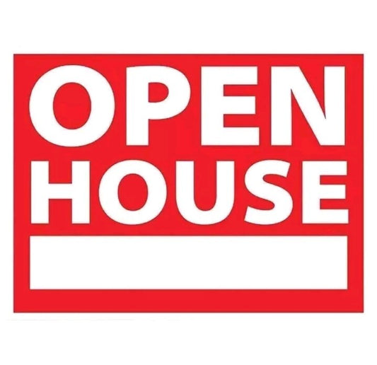 10 in. x 14 in. Vinyl Open House Sign