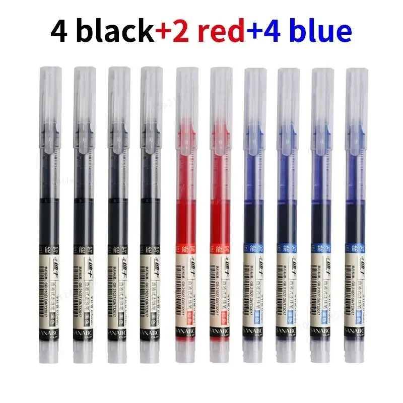 10Pcs Gel Pen Set with 0.5mm Precision Writing Tip - Smooth, Quick-Drying, Kawai