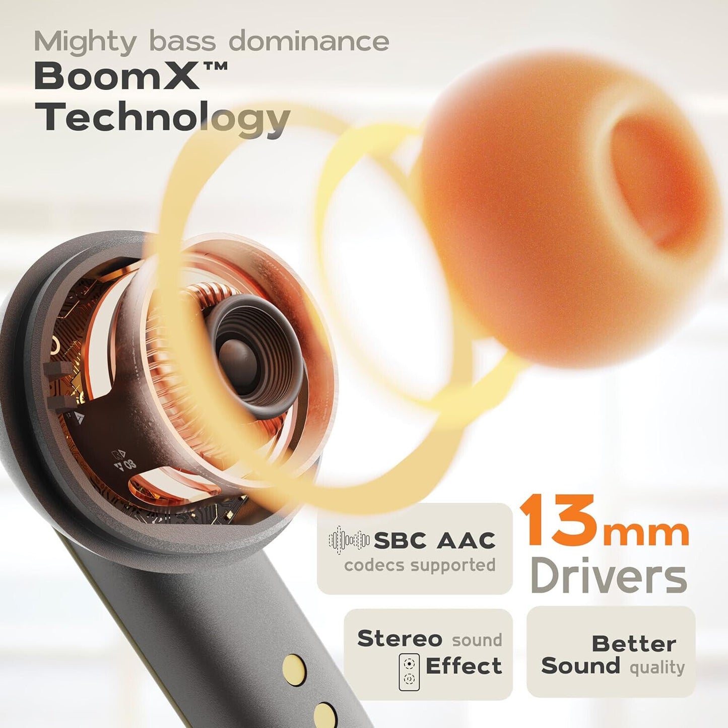 Boult Audio Z40 Pro with 100H Playtime, Quad Mic ENC,45ms Low Latency Gaming,
