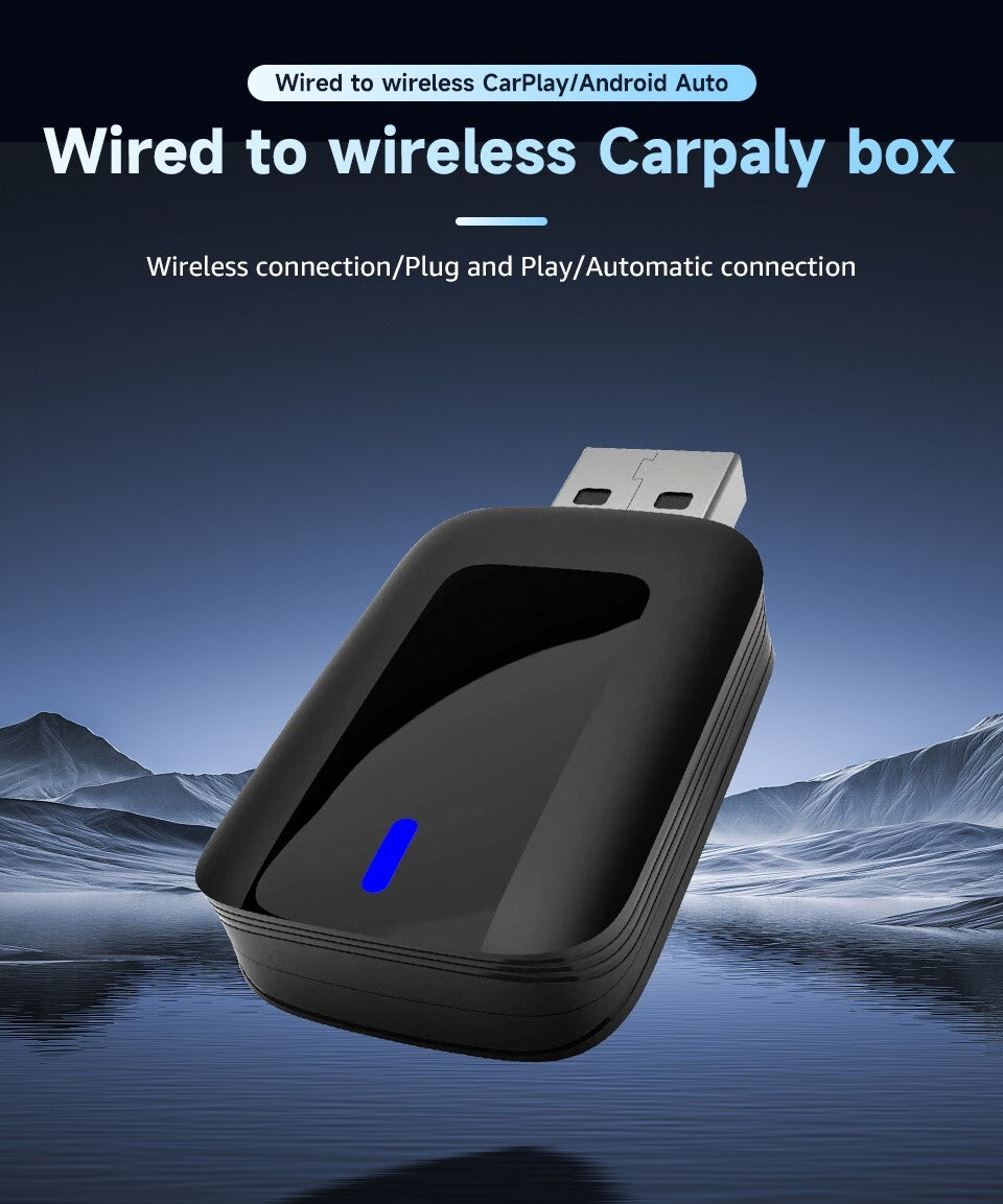 2-in-1 Wireles CarPlay Auto Adapter Fast-Connecting Plug&Play WIFI5.0 BT2.4/5.0