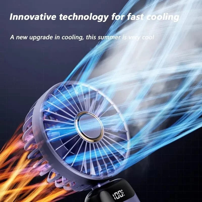 Portable Handheld Personal MINI face Fan 5Speeds Rechargeable Folding For Travel