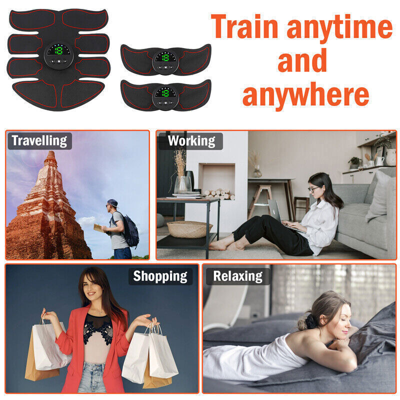 Ab Stimulator EMS Toner Massager Abdominal Trainer Muscle Fitness Body Exercise