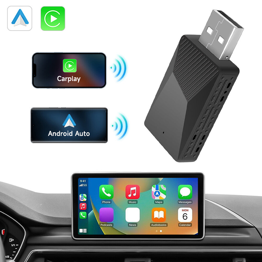 Wired To Wireless Carplay & Android Auto Wireless Adapter OTA Upgrade Adapter