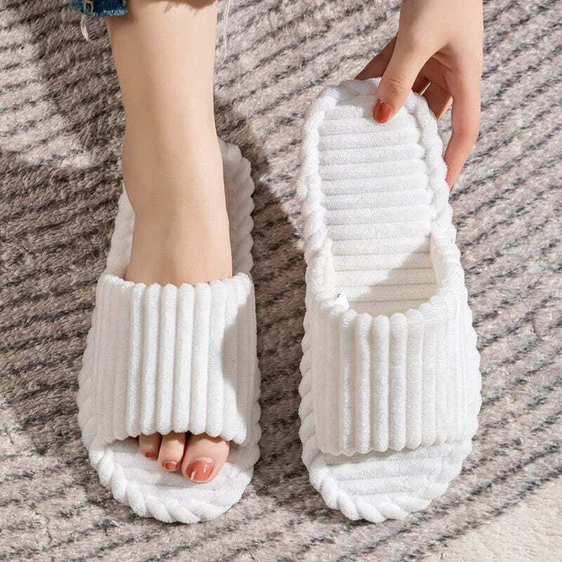 Men's Autumn Winter Indoor Slippers Bedroom Soft Sole Slides Footwear