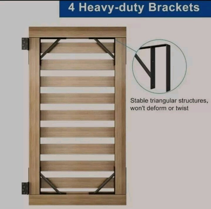 Heavy Duty Gate Corner Brace Bracket, Anti Sag Gate Kit Adjustable Gate Kit