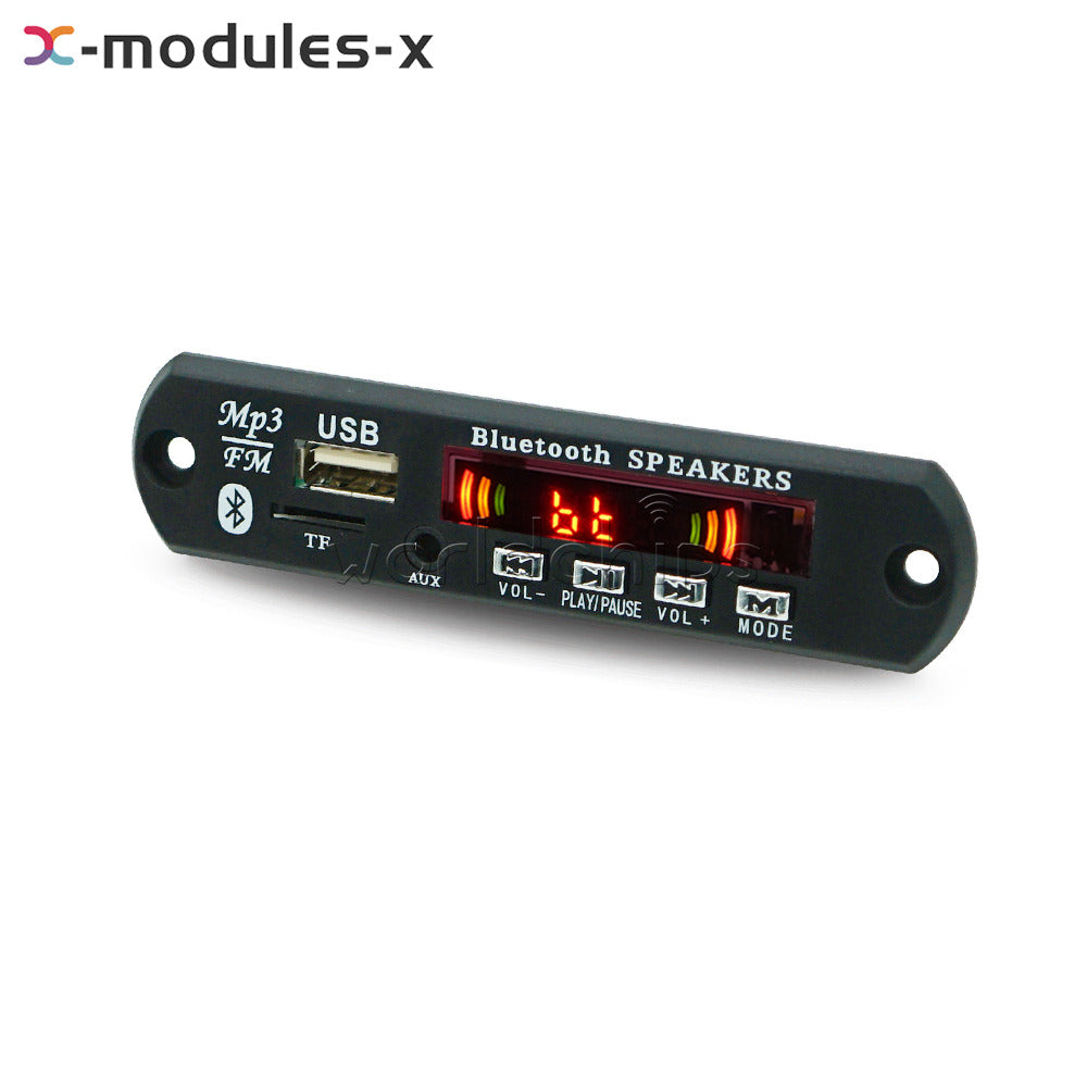 Wireless Bluetooth 12V MP3 WMA Decoder Board Audio Module USB Radio+Battery USA