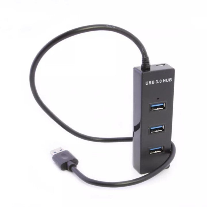 4-Port USB 3.0 Hub Splitter Multi Adapter High Speed For PC Mac Desktop Laptop