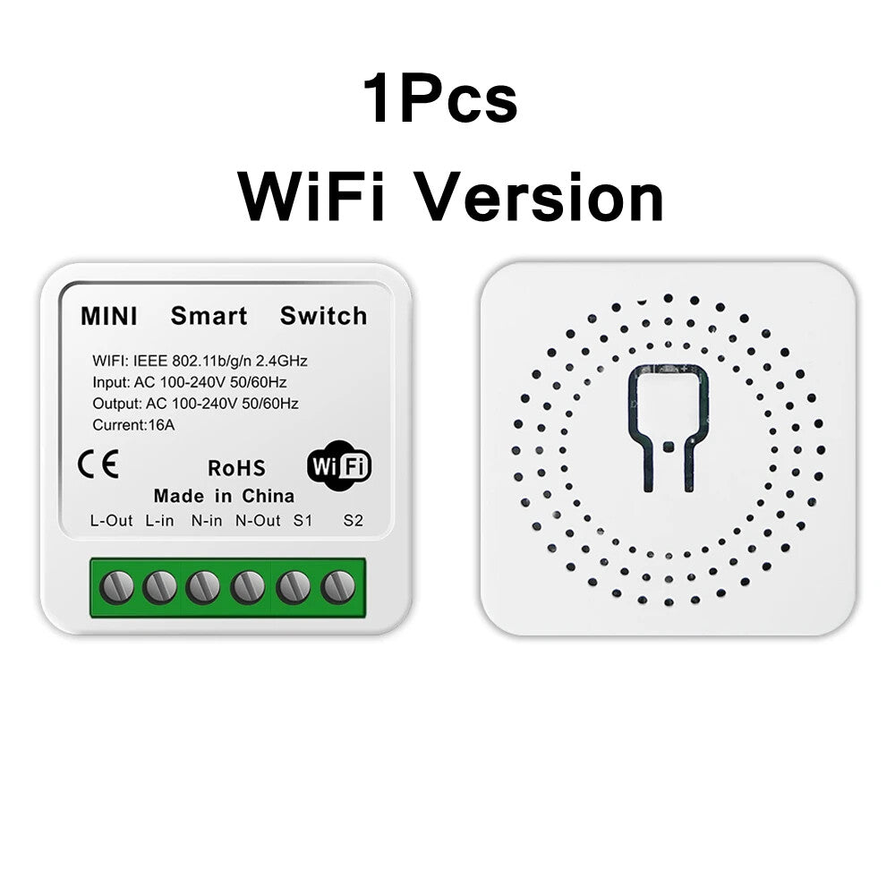 Smart Home ZigBee WiFi Smart Switch with Power Monitor 16A Mini Breaker Voice US