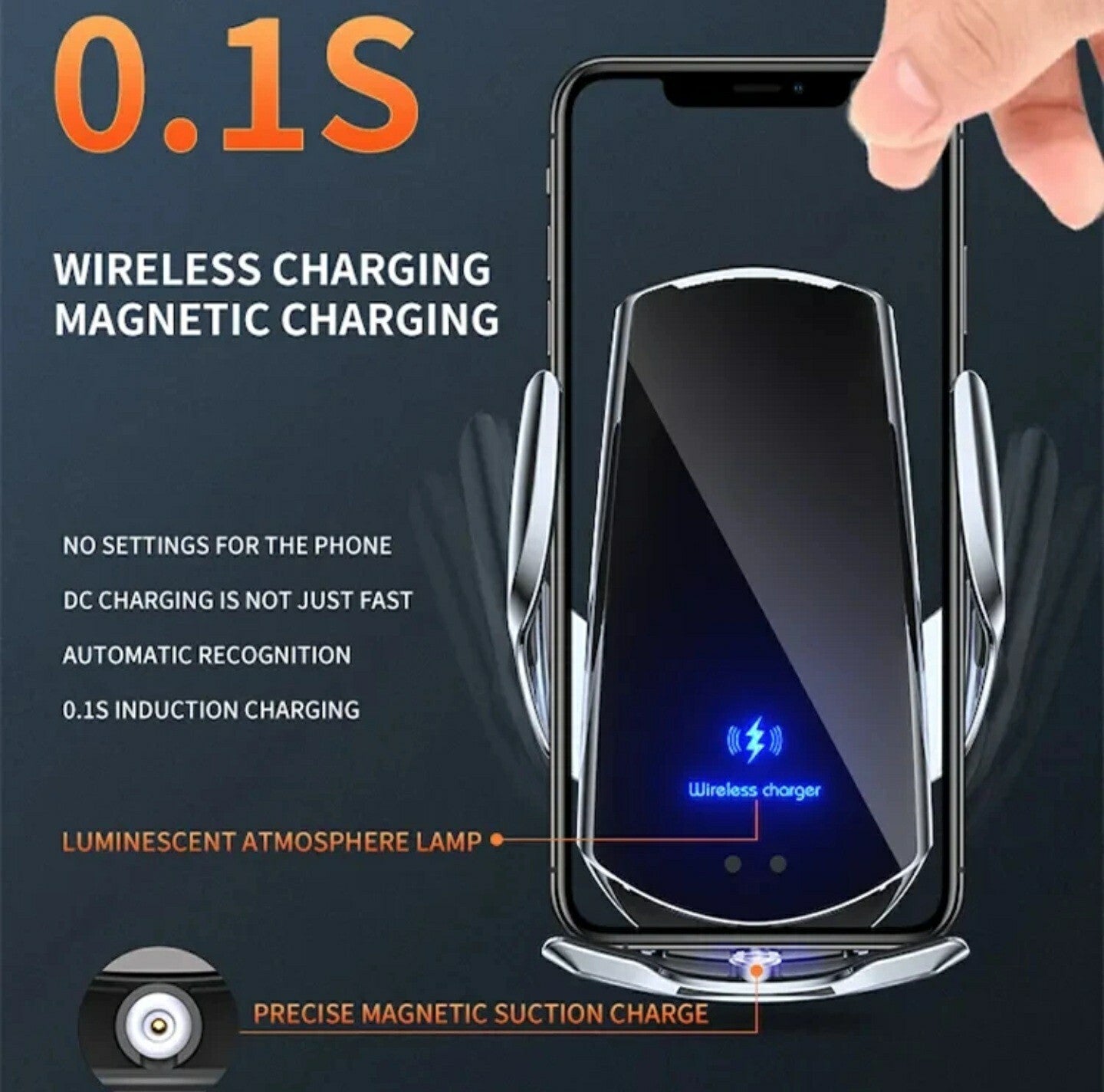 3 In 1 Q3 Smart Sensor Wireless Automatic Car Charger Universal,USA Seller