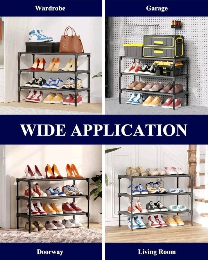 Kitsure Shoe Rack - Premium Non-Woven Shoe Rack Shelf, Shoe Organizer for Closet