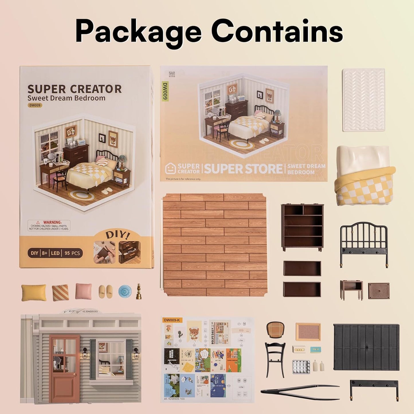Rolife 1:24 Miniature Dollhouse Super Creator Plastic Building Teens Xmas Gift