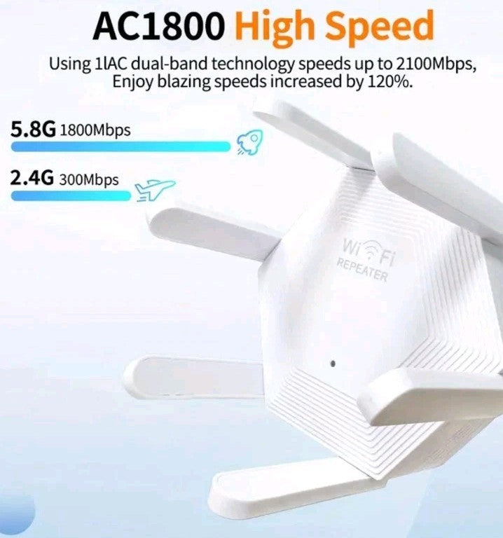 1200Mbps WIFI Extender Booster Repeater 2.4G/5G internet Gigabit Ethernet Port