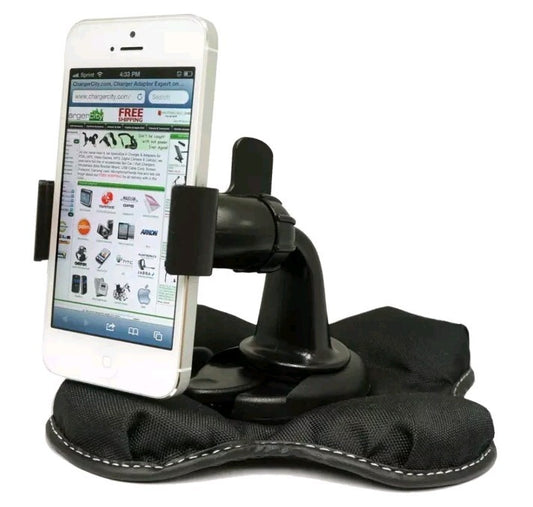 Universal Smartphone Holder w/360° Adjustable Beanbag Dashboard Friction Mount