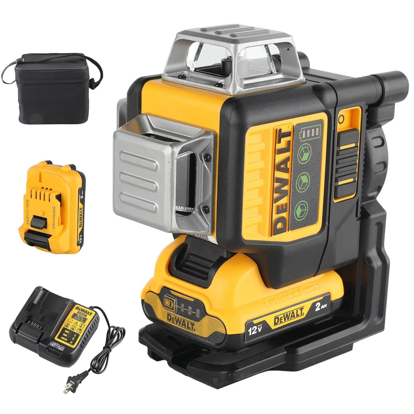 DeWalt DW089LG 12V Green Line 3 x 360 Laser Level Laser Battery + Charger