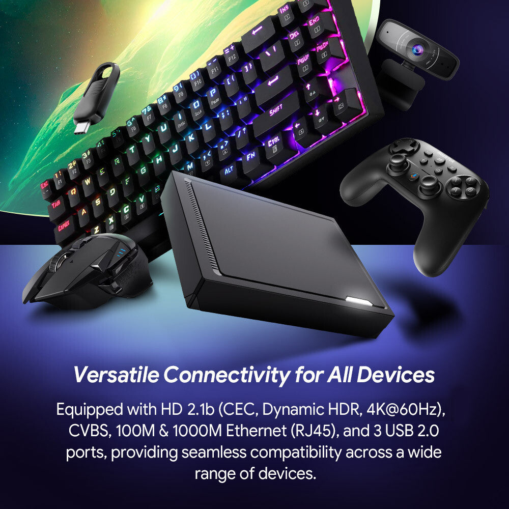 RT-X2 Android 14 TV Box Realtek1325 AI-PQ AI-SR Dolby 1000M Wifi5 Media Player