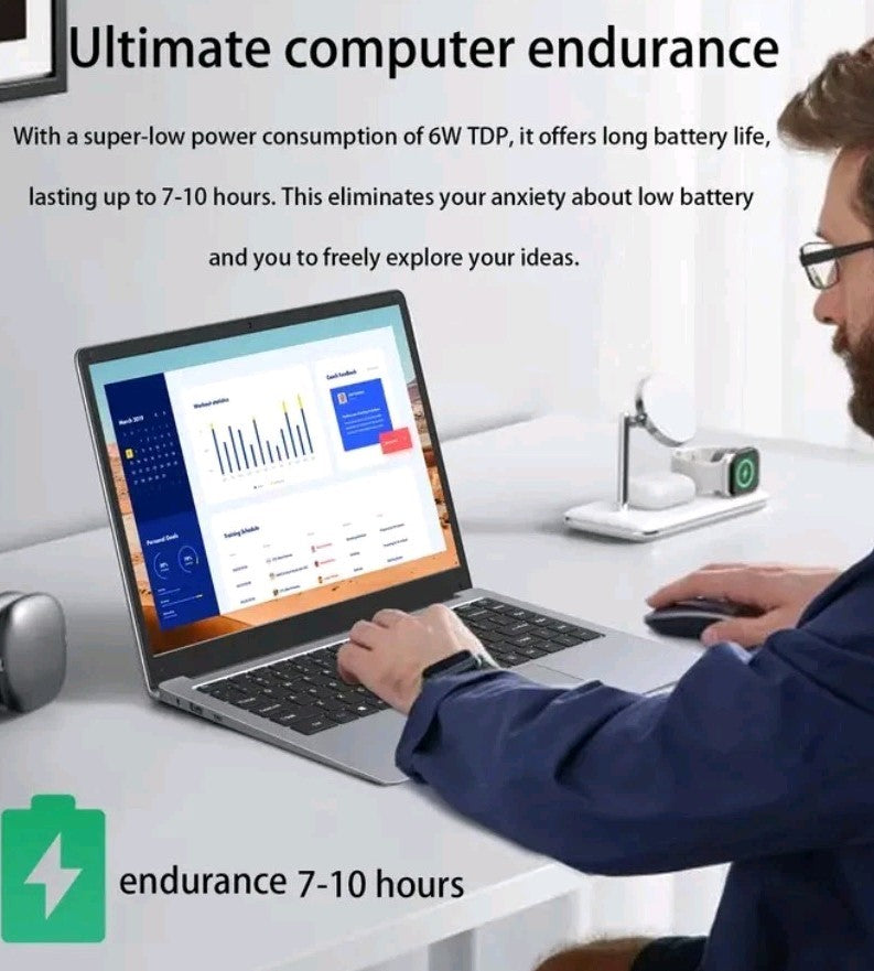 RNRUO 14 Inch Ultra-thin Affordable High-definition 2-in-1 Laptop 16gb 1TB N5095