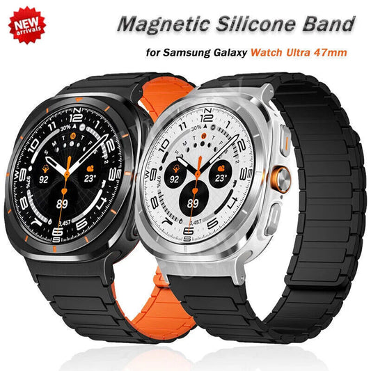 Quick Fit Silicone Band for Samsung Galaxy Watch Ultra 47mm Magnetic Loop Strap