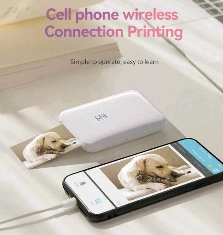HPRT MT53 Mini Photo Printer - White