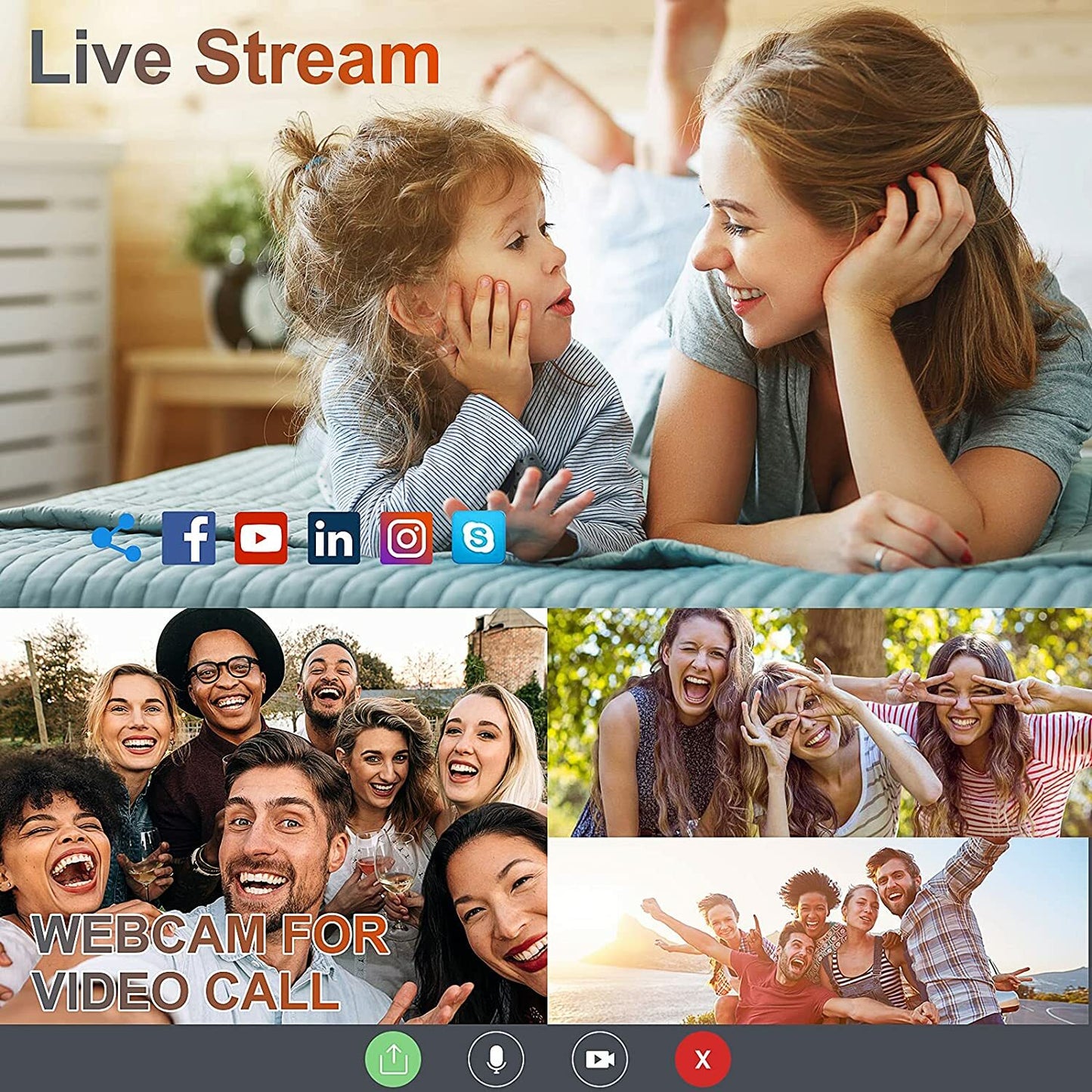 4K Digital Vlogging Camera for YouTube 4k Camcorder HD 1080P 48MP Video Camera