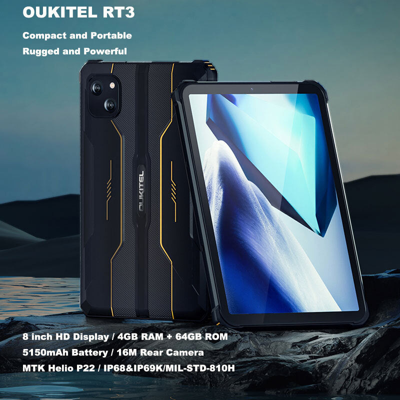8" Oukitel RT3 4G LTE Rugged Tablet PC Phone Android Mobile Waterproof Unlocked