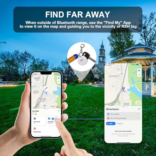Key Finder Tracker Luggage Bluetooth Tracker Smart Tag Works with 4Black White