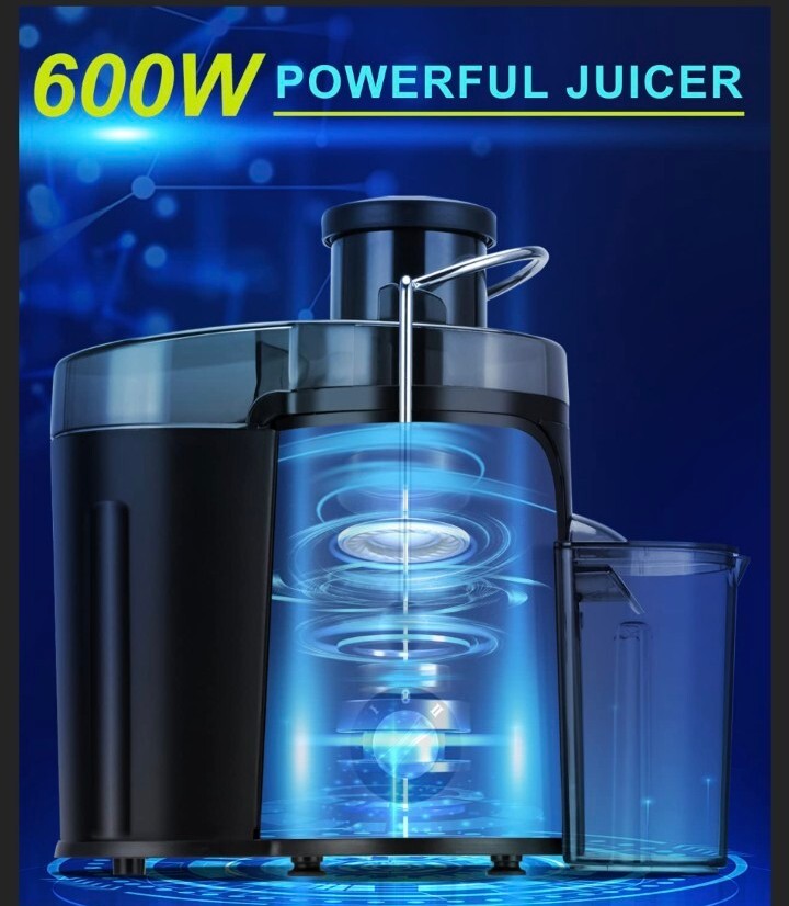 Juicer Machine, 600W Juicer with 3.5” Big Mouth for Whole Fruits and Veg, Juice