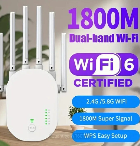2025 WiFi Extender Signal Booster, WiFi Extender 5GHz/2.4GHz 1200Mbps WiFi Range