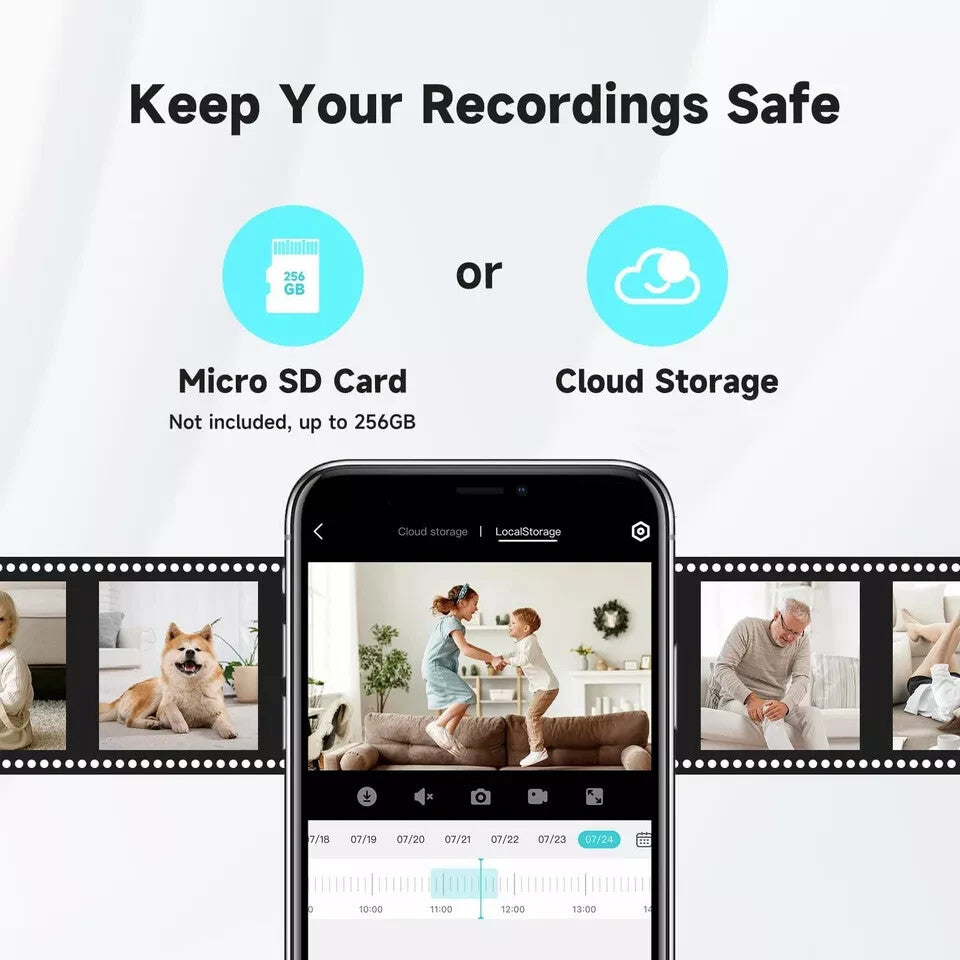 ORANZI 1080P 2.4g/5g Indoor Camera, Plug-in Cameras for Home Security w/Night...