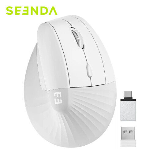 Vertical Wireless Mouse Type C Rechargeable Ergonomic USB & Type C Mice