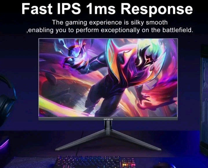 INFIEVO Gaming Monitor 180Hz IPS 2K QHD Liftable Stand