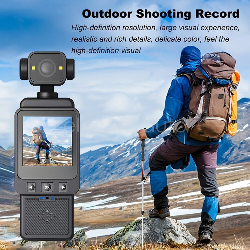 WiFi Camera with Screen 360° Rotatable Lens 1080P HD Photo Video Audio Recorder