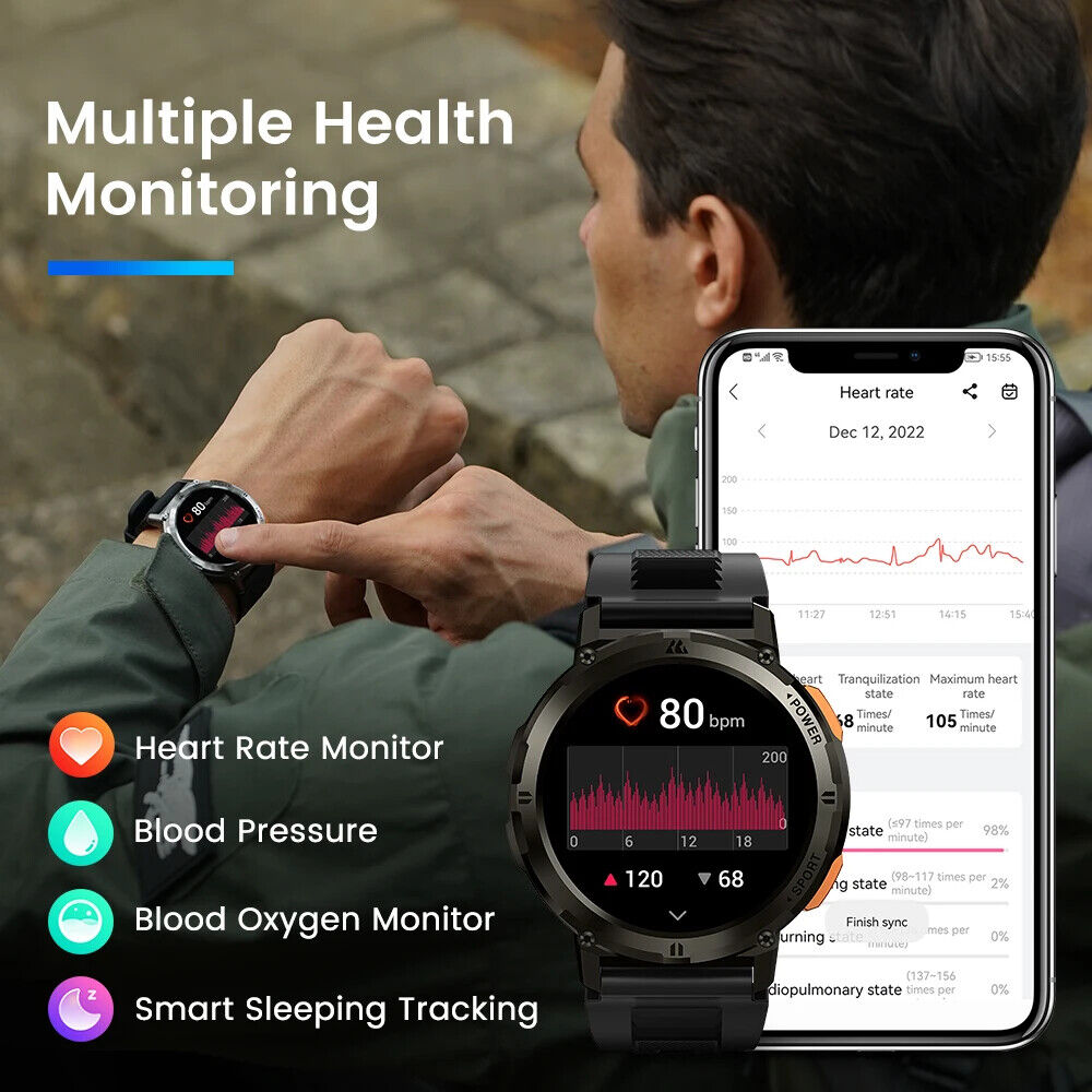 Smartwatches For Men SmartWatch Digital Fitness Electronic 5ATM Waterproof Sport