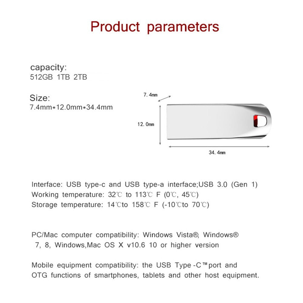 USB Memory Storage 512 GB